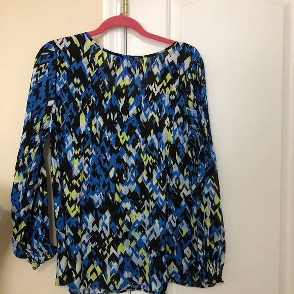 Melissa Paige Sheer Long Sleeve with Tie at Neck - Picture 4 of 7